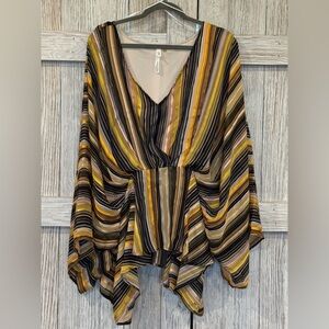 NY Collection Dolman Sleeve V-Neck Oversized Women Blouse.  Sz 1X NWT